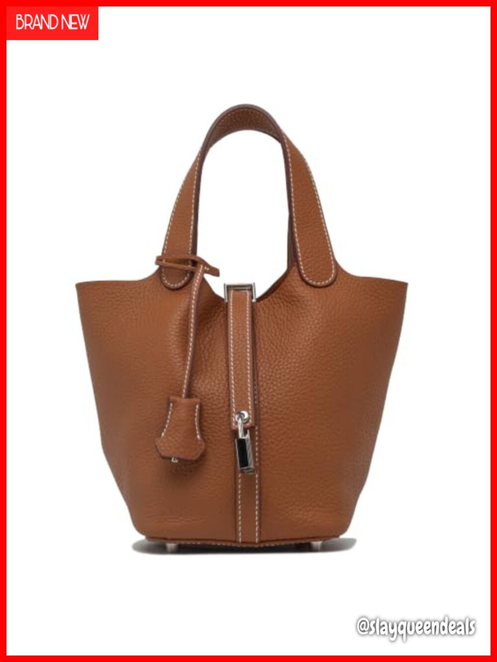 Genuine Leather Bucket Tote Bag for Women Handbag Purse